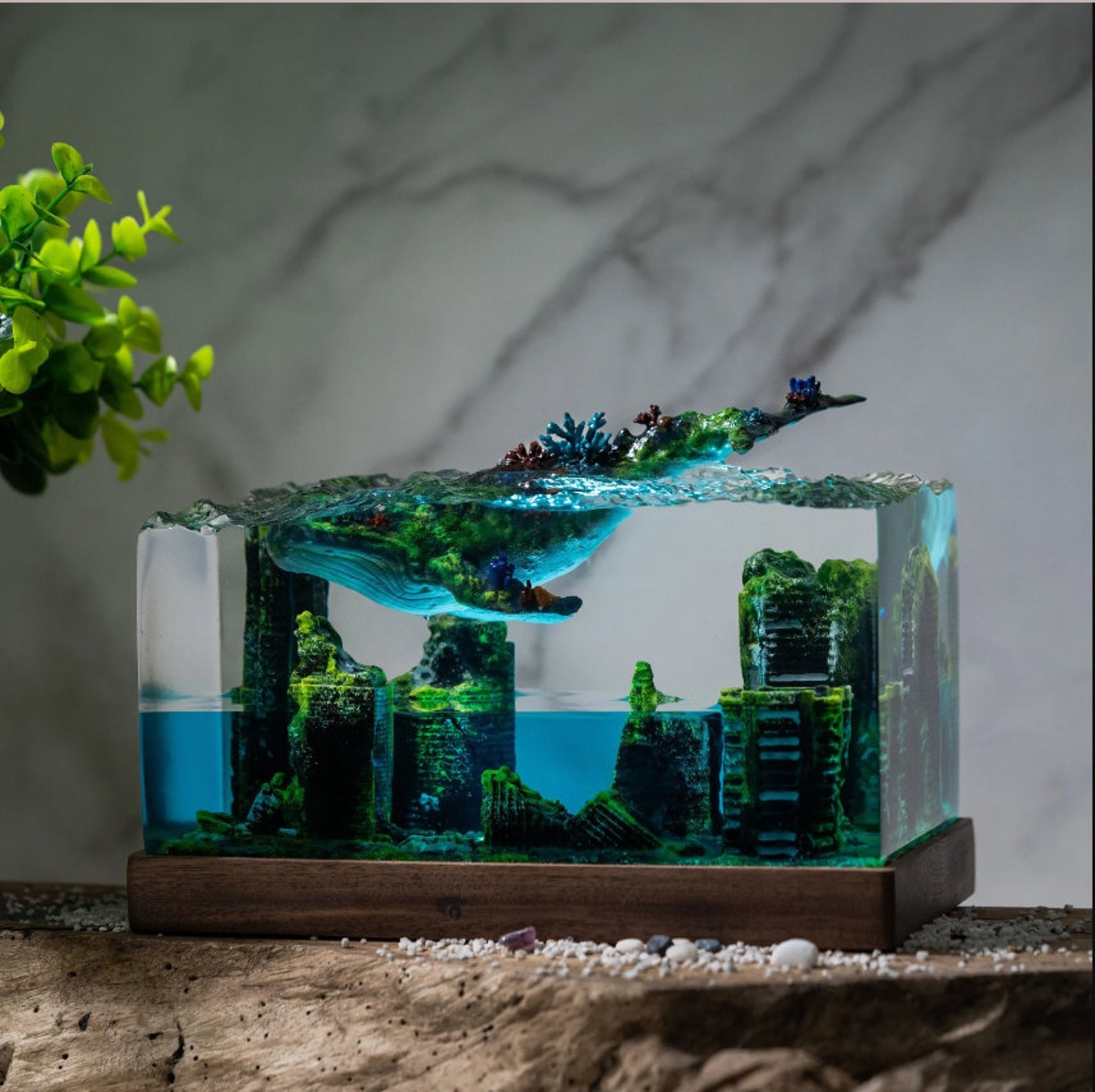 Mystery Ocean Resin Table Lamp Art Home Decor