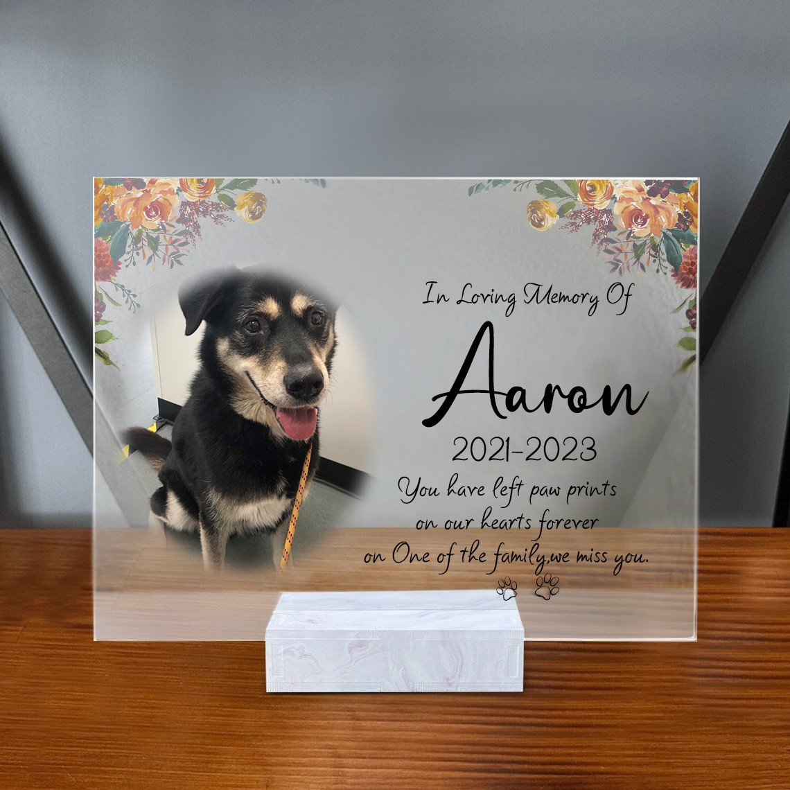 Custom Acrylic Photo Plaque In Loving Memory Of Memorial Gift for Pet Lovers