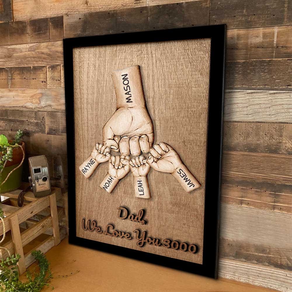 Father’s Day Fist Bump Sign Personalized Gift For Dad