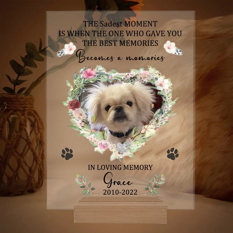 Custom Acrylic Photo Plaque In Loving Memory Memorial Gift for Pet Lovers