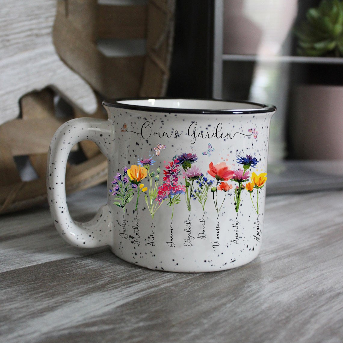 Custom Grandma's Garden Mug Birth Month Flower With Grandchildren Name Gift Ideas For Mother's Day