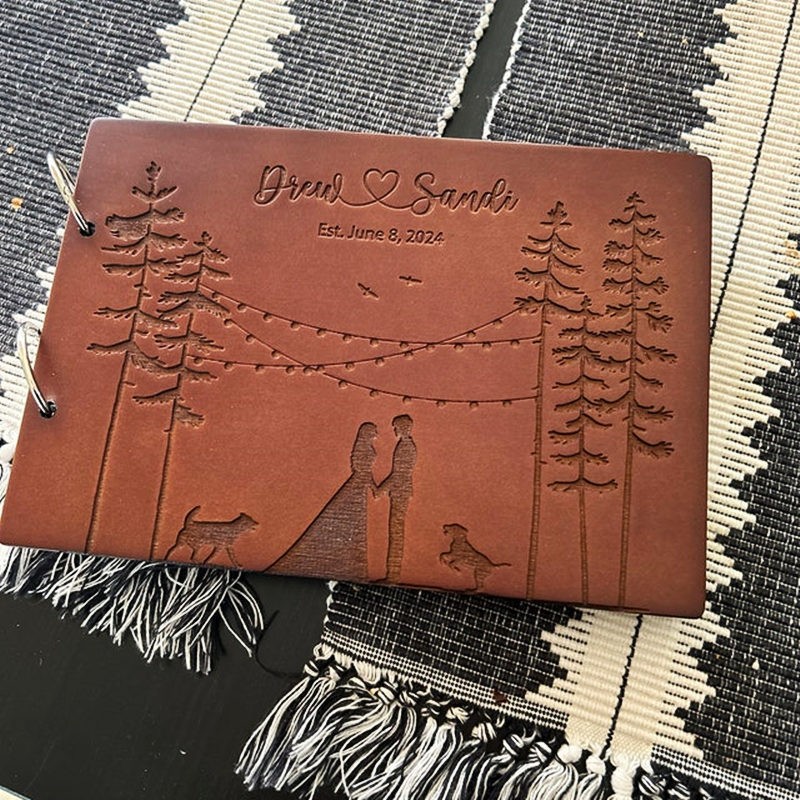 Personalized Our Adventure Book Wooden Photo Album For Valentine's Day Anniversary Gift